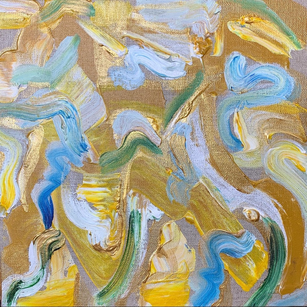 Small Gold Painting, Wall Decor